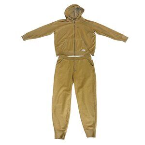 Eddie Bauer Womens Track Suit Set Size M Sweatpants Full Zip Hooded Jacket